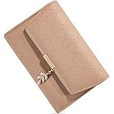 RNIEGA Wallet Woman Leather Small Bifold RFID Blocking Card Holder Ladies Wallet with Zipper Coin Pocket