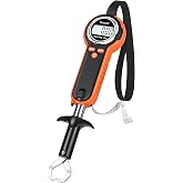 Fuzion Fish Scale, Professional Fishing Scale - 110lb Capacity, Waterproof | Night Light, Memory, Tape Measure, Portable Fishing Scale with Lip Gripper, Digital Fish Weight Scale with Batteries &amp; Pouch