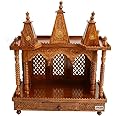 Huda Handicraft Sheesham Wooden Temple/Mandir/Pooja Ghar for Home & Kitchen (42 X 30 X 15 Inches_Brown)