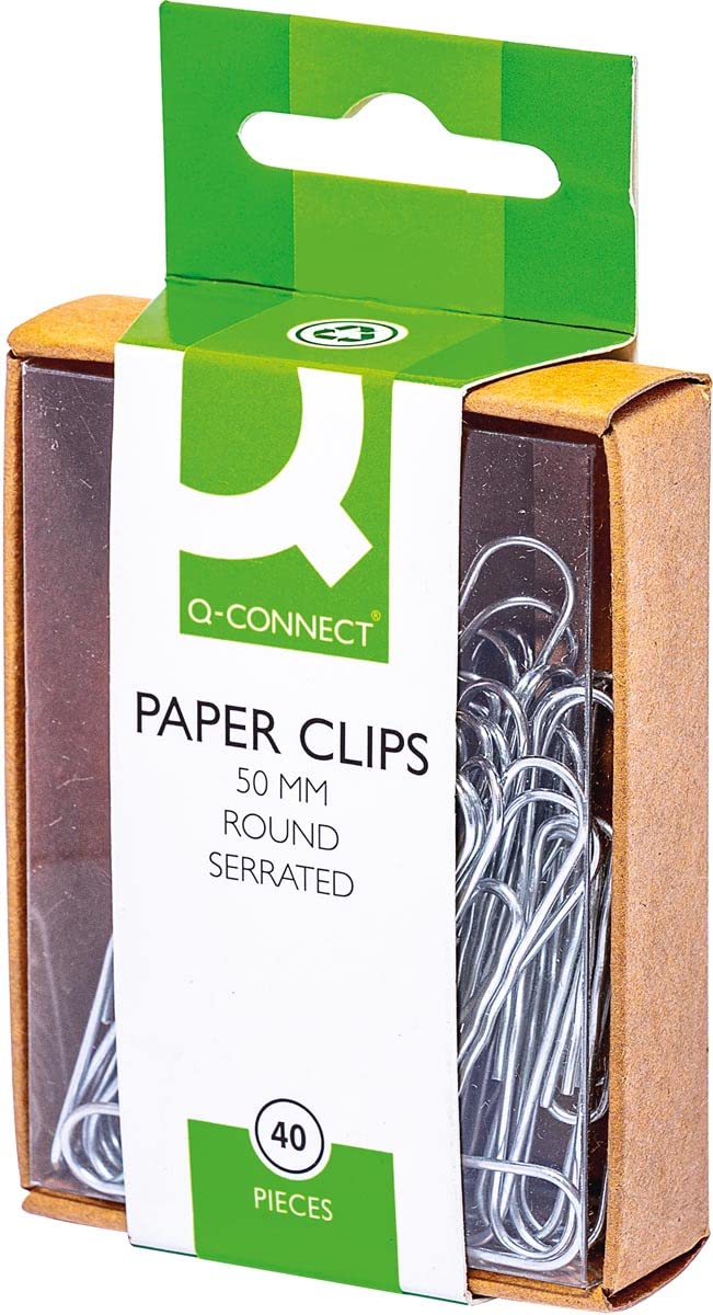 Q-Connect Paperclips Serrated 50 mm 10 x 40 (Pack of 400) KF02025Q