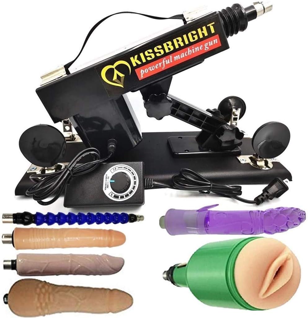 Automatic Telescopic Maschine Thrusting S·éx Machiné Gun with Different Fun Accessories Machiné Séx for Women with Suction Cup and Speed Controller Black