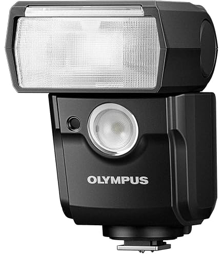 Olympus FL-LM3 Flash Compatto Per OM-D E-M5 Mark II – Nero, Leggero E Portatile