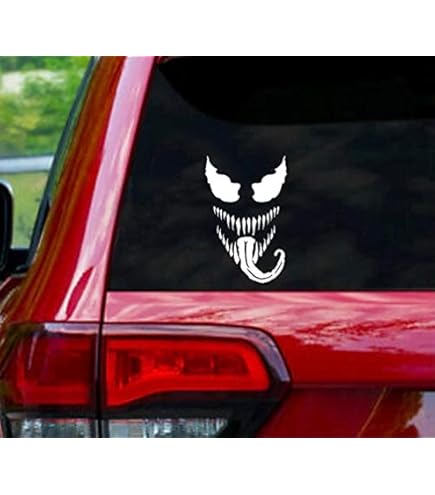 Marvel Venom Spider Logo Vinyl Sticker - 5.5 Inch Die-Cut Decal For Cars, Laptops, Skateboards