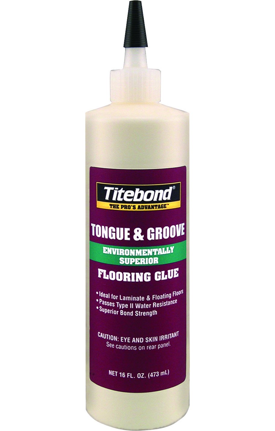 Photo 1 of Titebond 2104 Tongue and Groove Glue Bottle, 16 oz, White