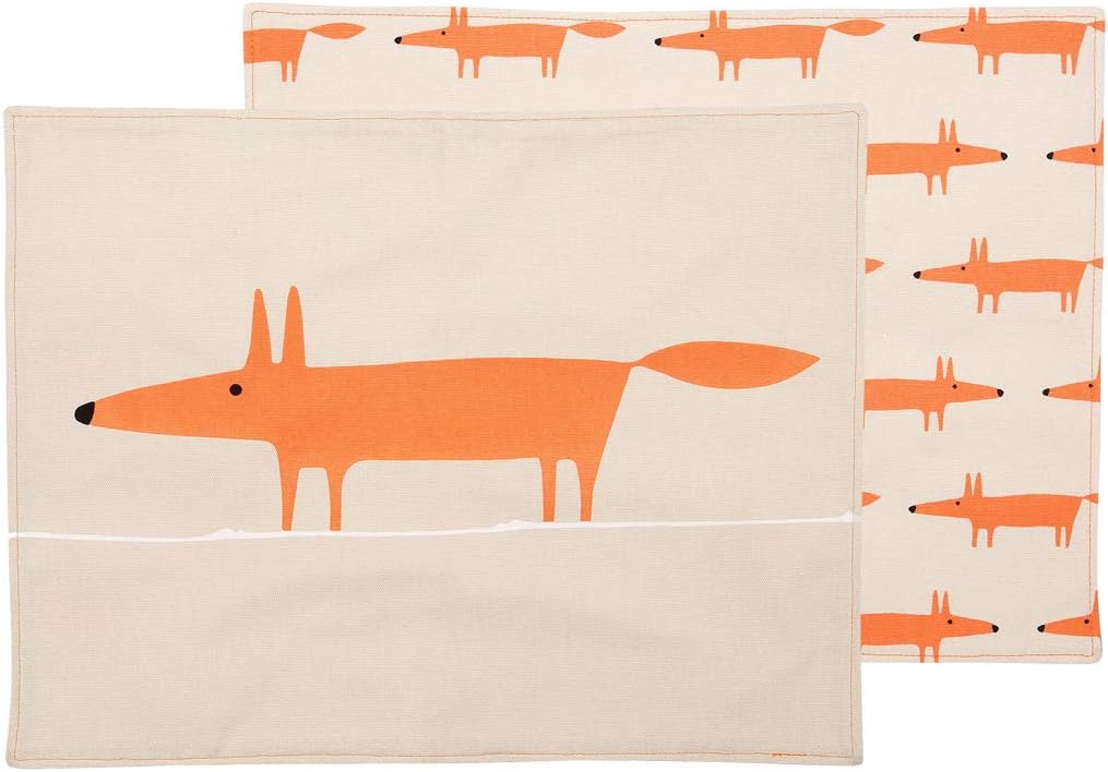 Scion Mr Fox Set of 4 Placemats, Stone