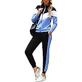 Marvmys Women's Tracksuit Set 2 Piece Sweatsuit Outfits Long Sleeve Zip Up Lounge Jogger Set with Pocket