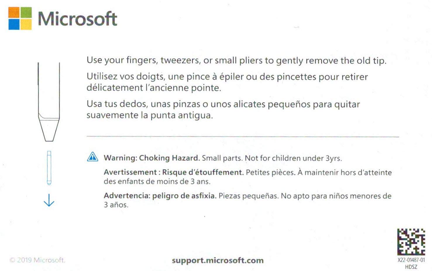 Microsoft Surface Pen Tips Replacement Kit (Original HB Type) for Surface Pro, GO, Laptop, and Book (Pack of 5 Tips)