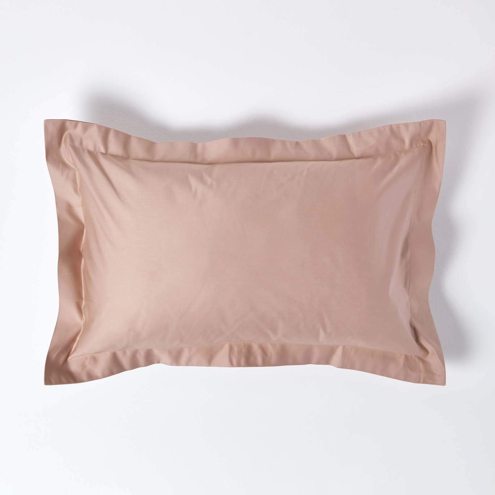 HOMESCAPES 1000 Thread Count Egyptian Cotton Beige Oxford Size Pillowcase