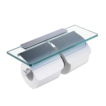 Double Roll Toilet Paper Holder With Phone Shelf Mobel Wohnen