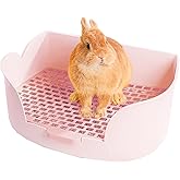 Rabbit Litter Box, Large Rabbits Litter Pan for Cage Pet Rabbits, Bunny Litter Tray Rabbit Toilet (Purple)
