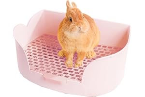 Rabbit Litter Box, Large Rabbits Litter Pan for Cage Pet Rabbits, Bunny Litter Tray Rabbit Toilet (Purple)