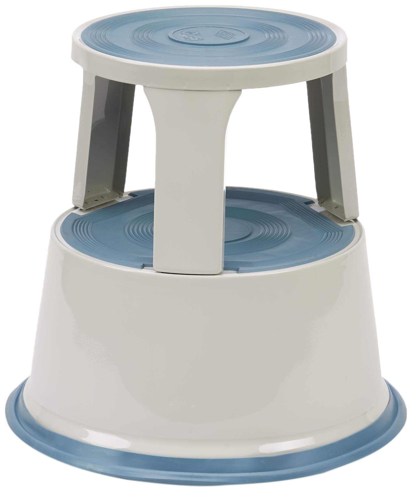 Q-Connect Metal Step Stool Light Grey, 44 x 29.5 x 43.5