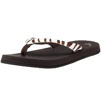 sanuk zebra flip flops