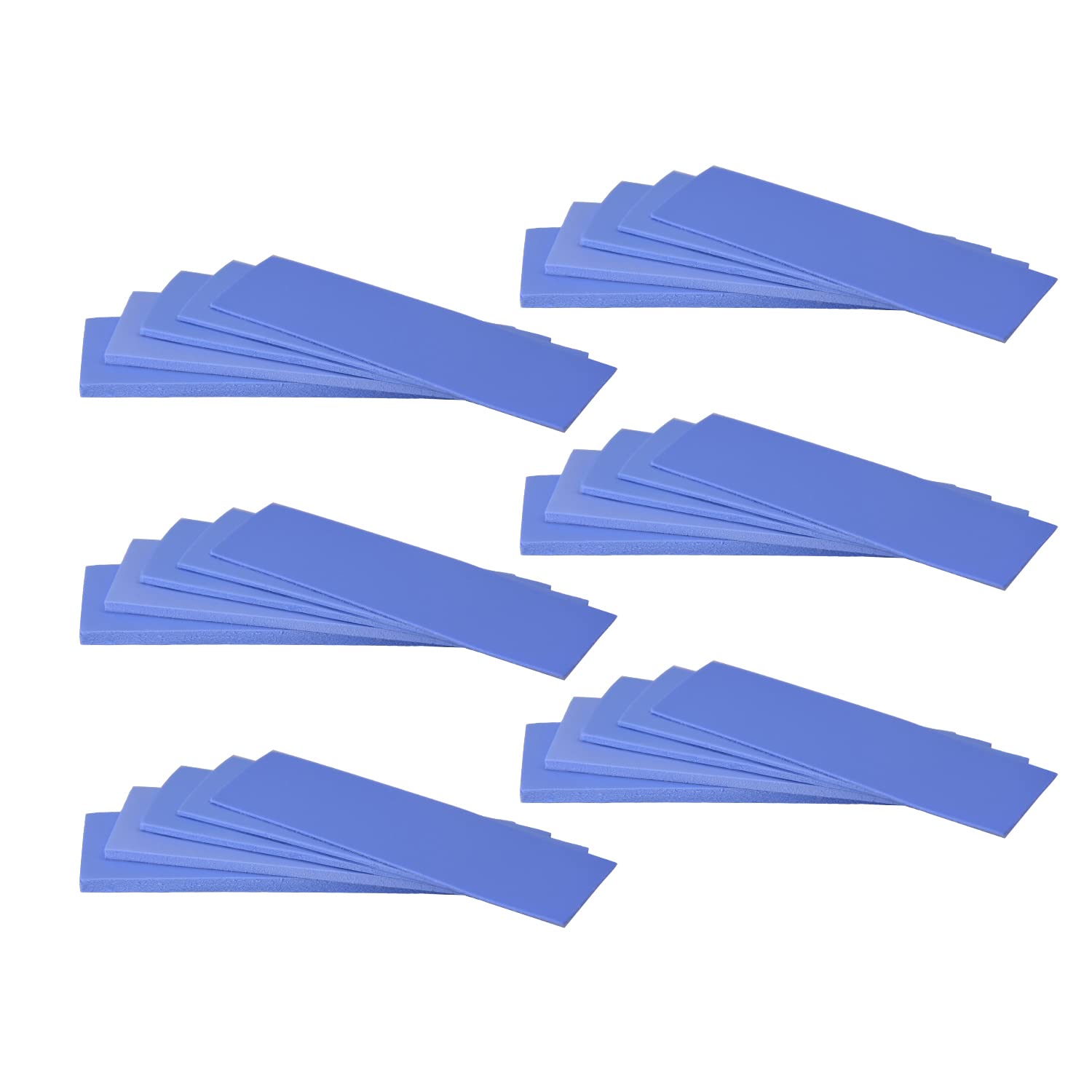 HASAYAKI 30パックサーマルパッド、20×67 mmx5厚さ0.5| 1 | 1.5 | 2 | 3 mm、熱伝導率2.0 W/m.k、粘着性と柔らかさ、電子機器の修理と冷却に最適商品画像