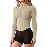 GYM RAINBOW Womens Snatched Workout Jackets Lightweight Zip Up Slim Fit Gym Track Athletic Jackets with Thumb Holes