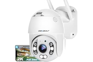 [Color Night] WiFi Outdoor Security Camera, GENBOLT Floodlight Wireless Home Surveillance Exterieur Camera, 1080P PTZ IP CCTV