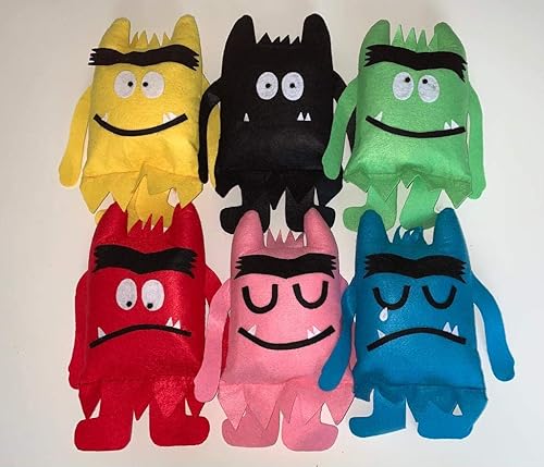 monstruos de colores peluches