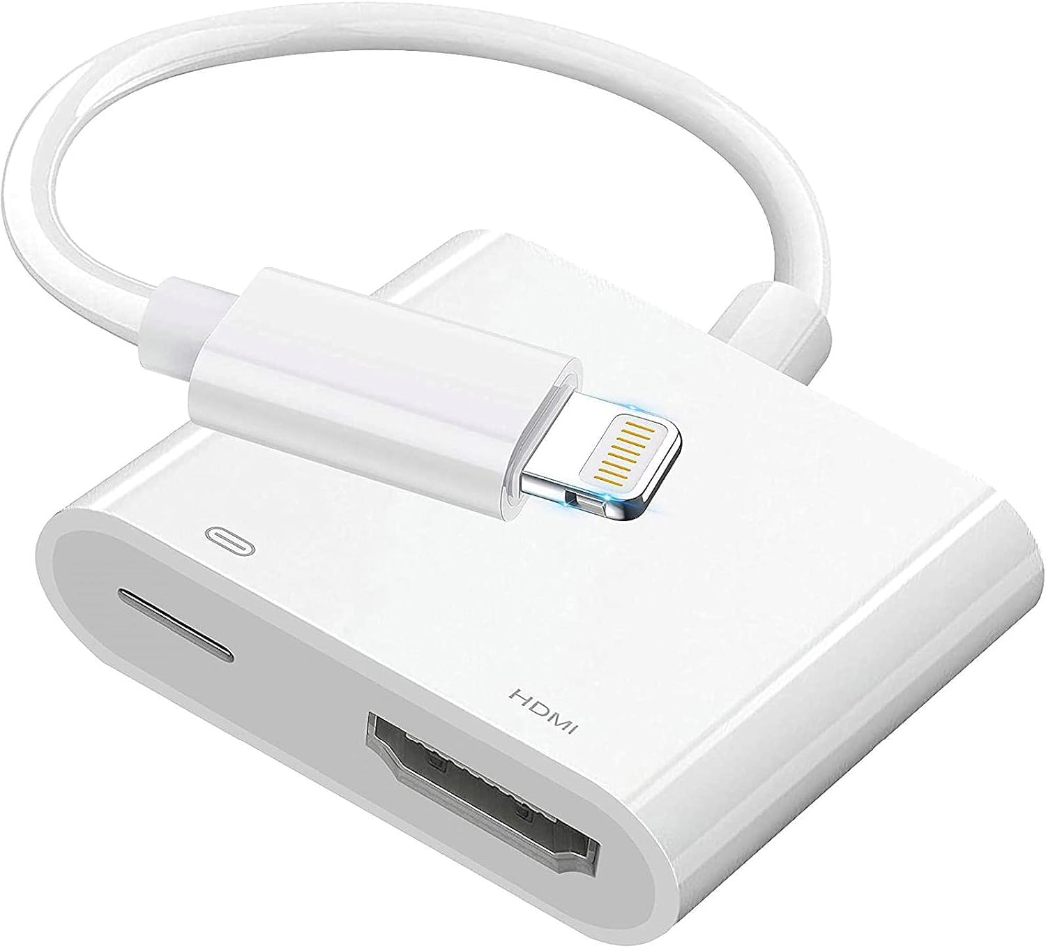 [Apple MFi Certified] Lightning to HDMI Adapter, 1080P Apple Lightning to Digital Audio & Video Sync Screen Adapter with Charging Port Connector Cable for iPhone iPad to HDTV Projector Monitor