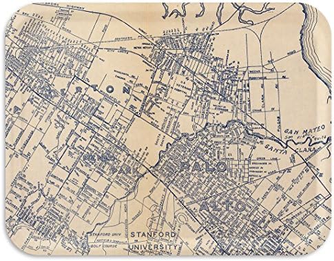 Palo Alto - Atherton 1938 Map Tray / TV Dinner Tray, Decorative Vintage Tray, 17"x13" Palo Alto - Atherton Tray, 100+ different designs