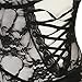FENTI Womens' Handcuff Gartered Belt Lingerie Midnight Affair Set G-String,Sexy Black/M