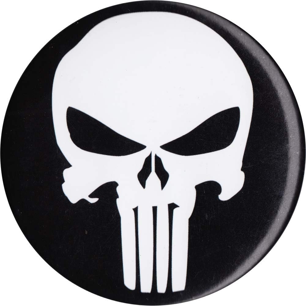 amazon com punisher skull logo 3 round button clothing punisher skull logo 3 round button