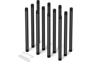 GASHER 12Pcs 1/2 Inch MNPT PVC Male Pipe Thread Sprinkler Head Pipe Riser Extension for Lawn Irrigation System,Length 12 Inch
