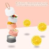 Queta Portable Infant Milk Dispenser 4 Layer 480ml Pink Stackable Boxes view 2