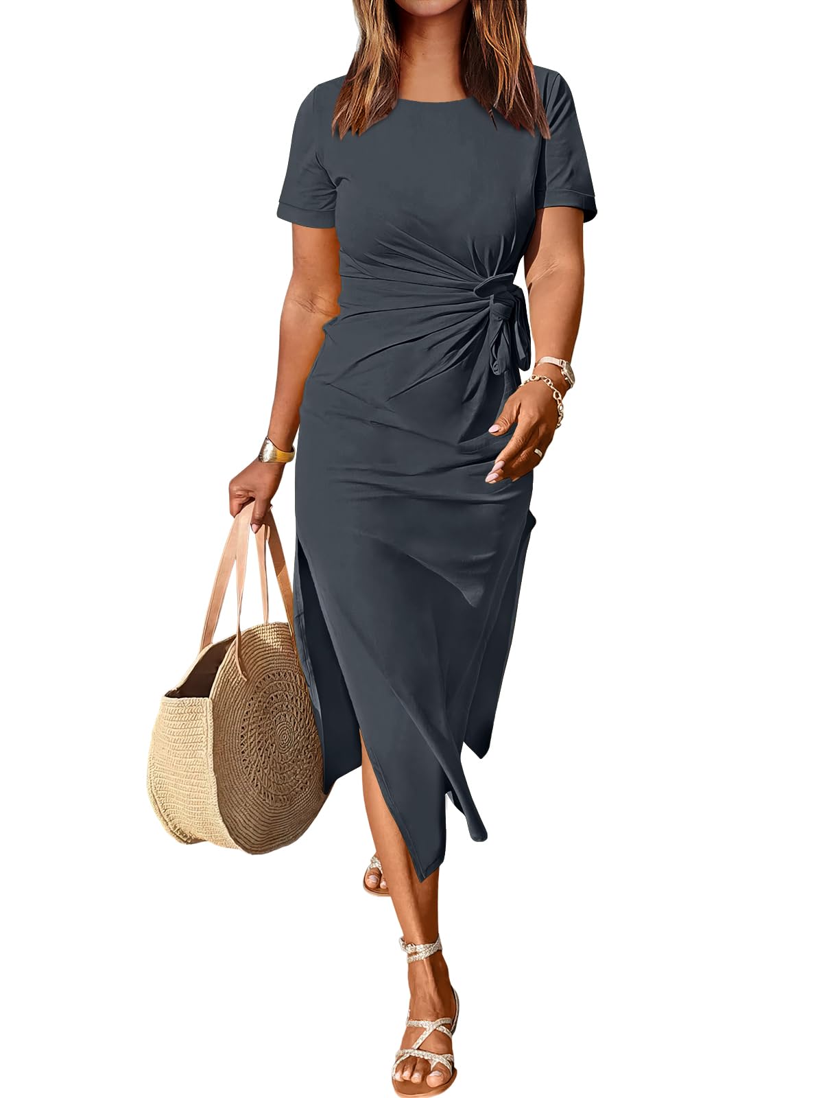 ANRABESS Women's 2025 Summer Maxi Tshirt Dress