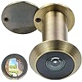 Earl Diamond - Peep Holes for Door, Solid Brass 200-Degree Door Viewer Peephole with Heavy Duty Rotating Privacy Cover for 1-3/8" to 2-1/6" Doors for Home Office Hotel, Antique Bronze