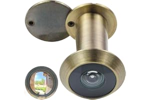 Earl Diamond - Peep Holes for Door, Solid Brass 200-Degree Door Viewer Peephole with Heavy Duty Rotating Privacy Cover for 1-3/8" to 2-1/6" Doors for Home Office Hotel, Antique Bronze