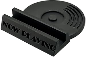 Record-Happy CD Now Playing Display Stand – Minimalist Holder Rack for Single CD – Acrylic Storage Shelf Display for Jewel Case – Compact Design for CDs, DVDs and Videogames – Made in USA (1, Black)