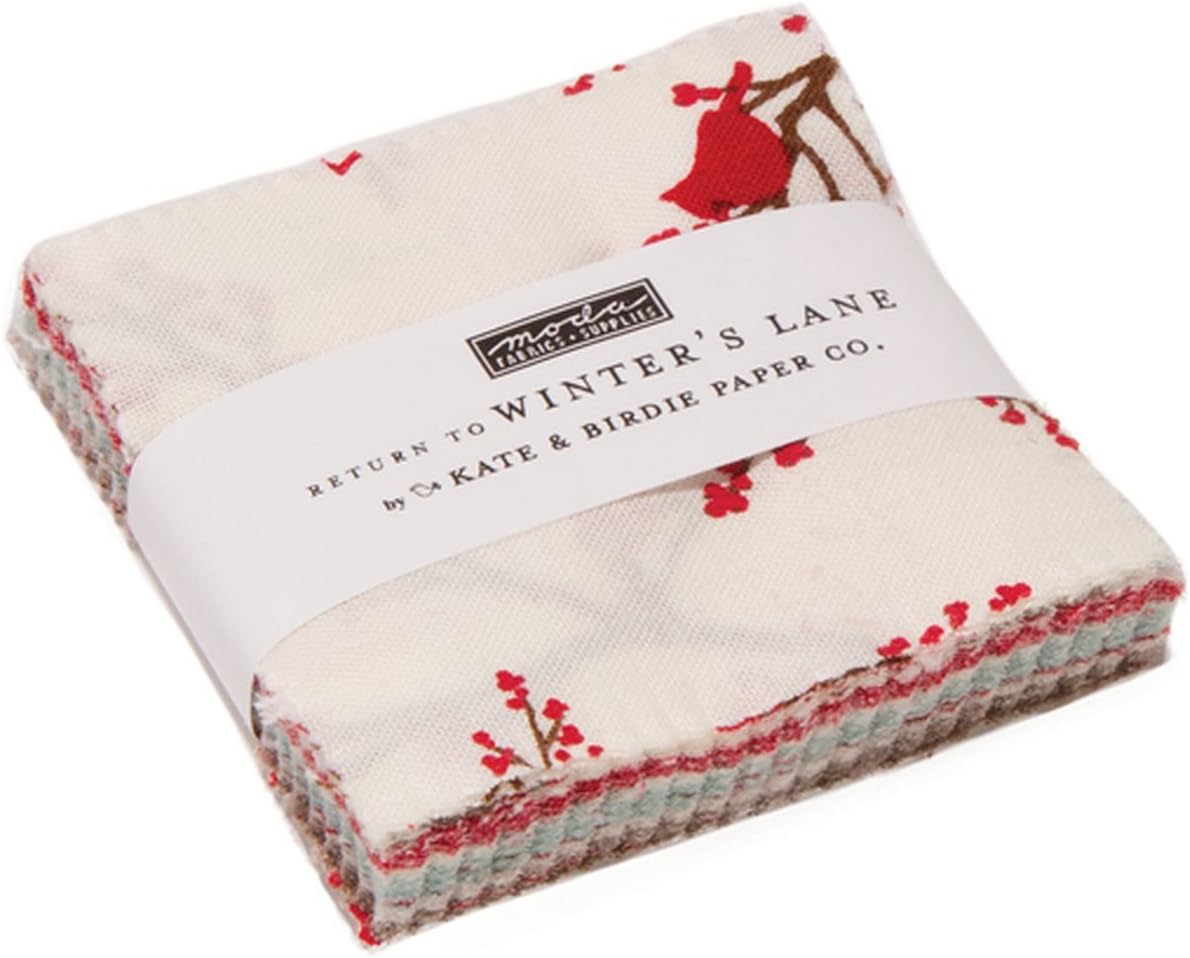 Good Tidings Charm Pack by Brenda Riddle Designs; 42-5 Inch Precut Fabric Quilt Squares