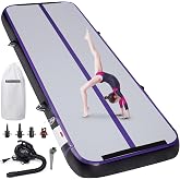 ROMELANDS Inflatable Air Gymnastics Mat 10ft/13ft/16ft Tumbling Mats Training Mat Tumble Track Mats with Electric Air Pump for Home/Gym/Cheerleading/Beach/Outdoor Exercise (4 inches Thick)