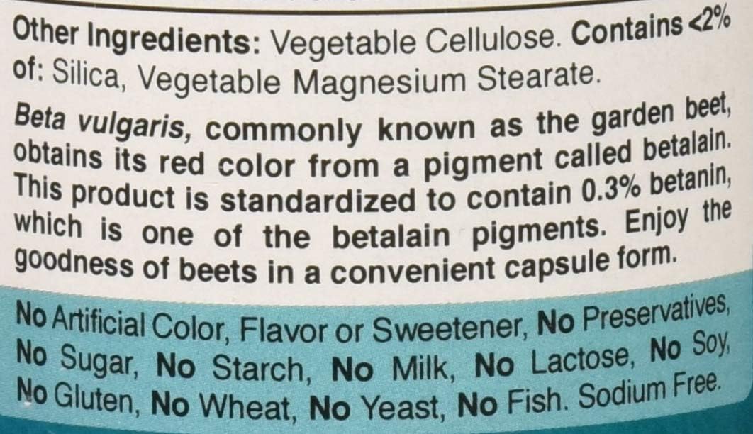 Puritans Pride Beet Root Extract 500mg, 90 Count: Health & Personal Care