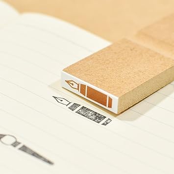 Amazon ペン先のみえる万年筆 文房具アイコンシリーズ スタンプ 文房具 オフィス用品