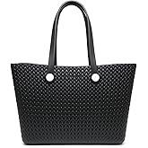 CARRIE All Textured Large Rubber Beach Bag Lightweight Waterproof Washable Durable Travel Tote for Boat Pool Sports Gym