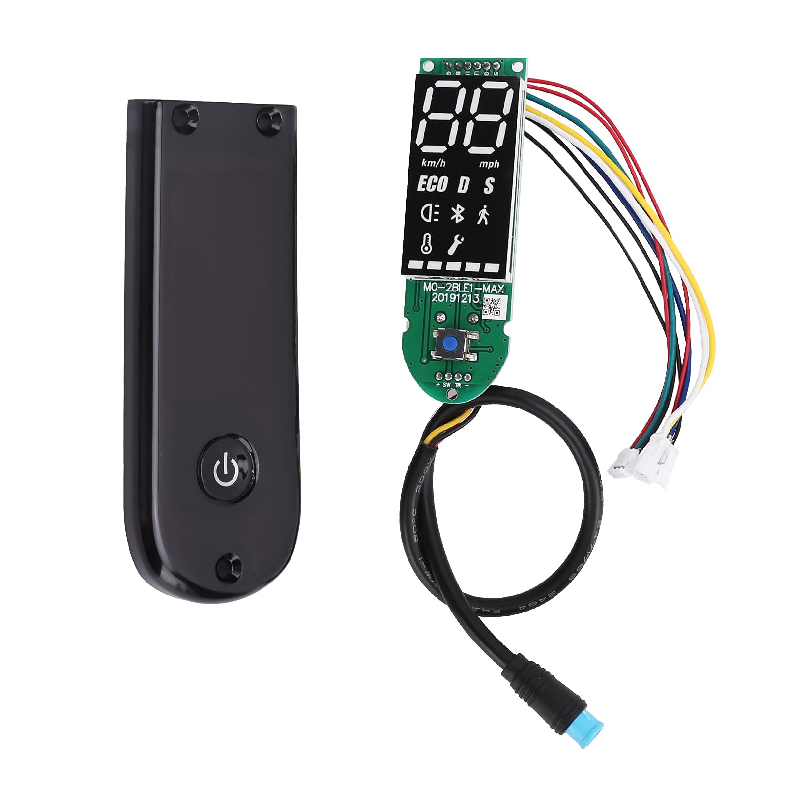 Alomejor E Scooter Bluetooth Circuit Board + Dashboard Cover With Digital Display, Digital Display Dashboard Set for MAX G30 Electric Scooter