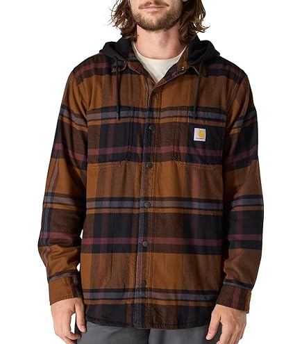 Amazon.com: Carhartt Men's Rugged Flex Relaxed Fit Flannel Fleece