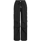 CIDER Women's High Waisted Cargo Pants with Drawstring and Cargo Pockets Trendy Daily Casual