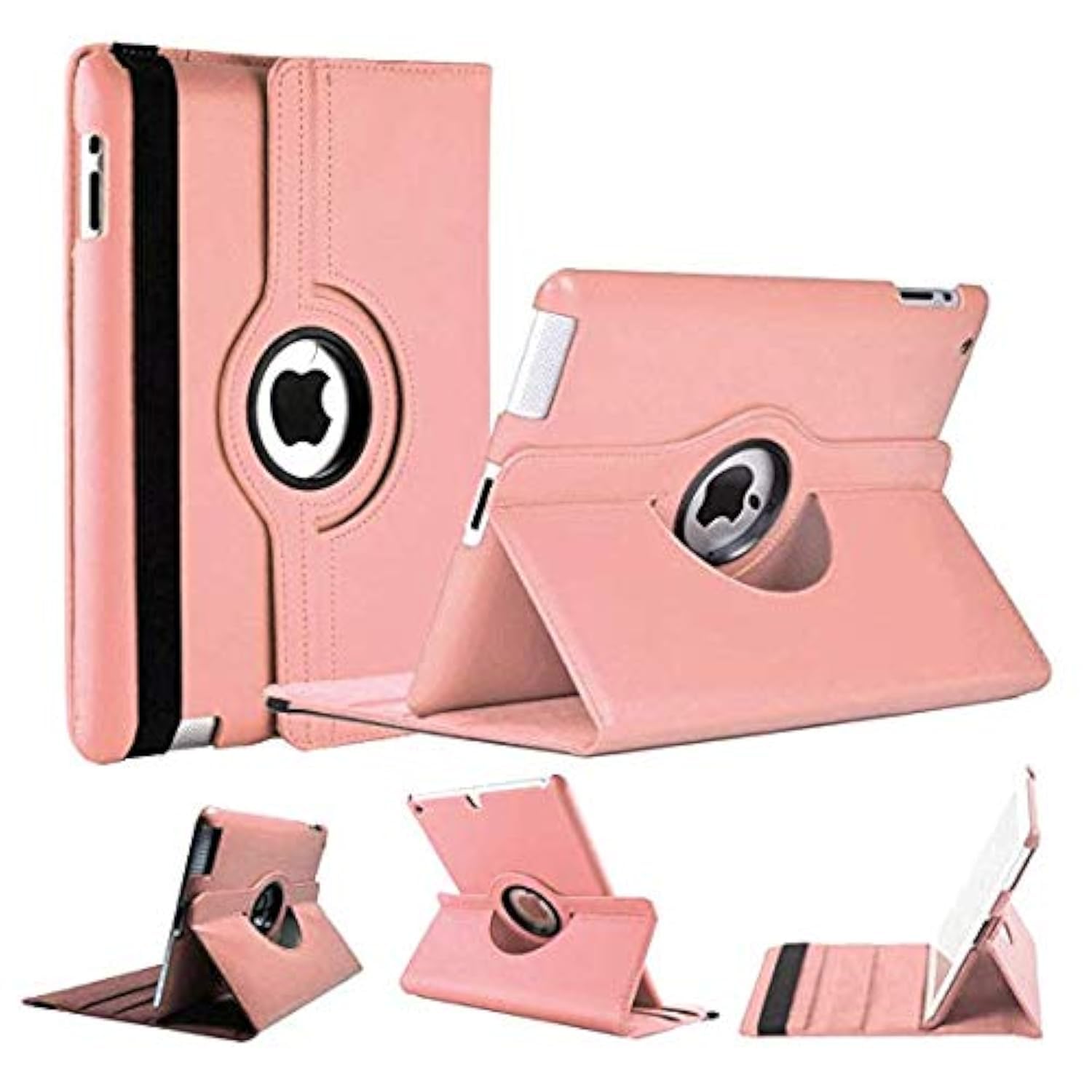 World biz Rotating Case for iPad Mini 4 Mini 5 (7.9'') iPad Mini4 (2015) iPad Mini5 (2019) 360 Degree Rotation Stand Shockproof Protective Cover With Auto Sleep Wake Function (Rose Gold)