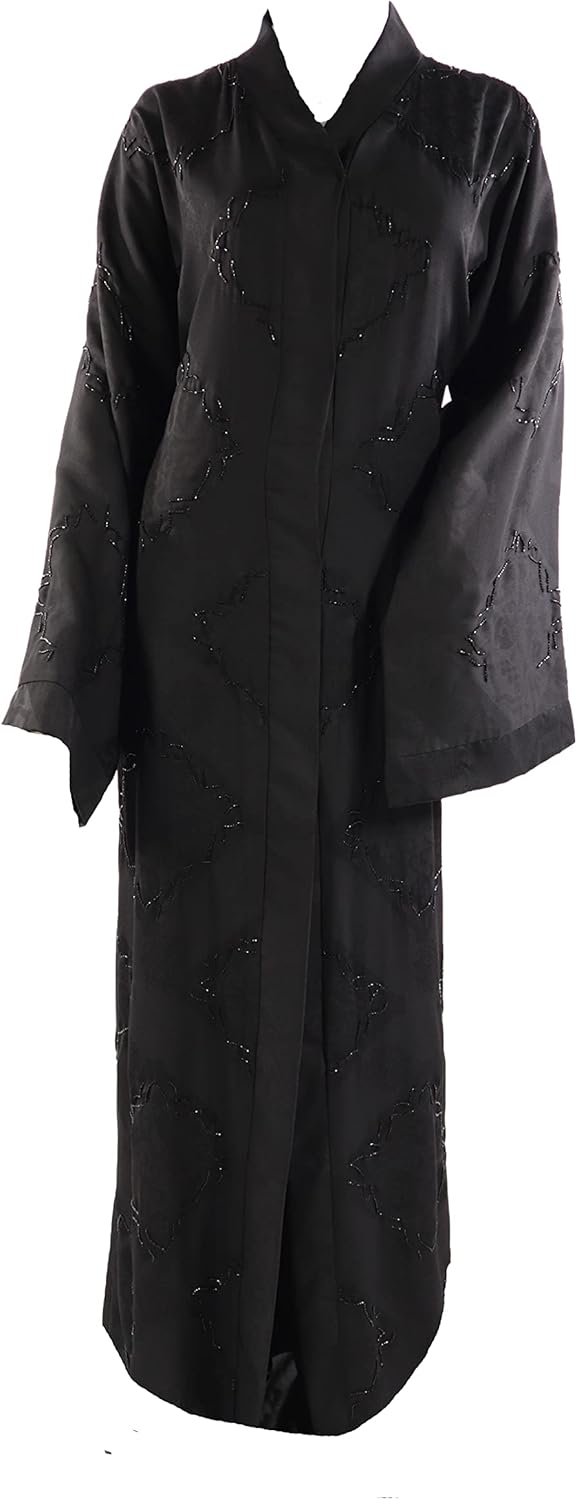 Embellished Embossed Black Abaya: Buy Online at Best Price in UAE - Amazon.ae