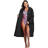 Adoretex Unisex Waterproof Swim Parka, Hooded Warm Scuba Coat Surf Jacket for Men and Women