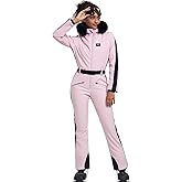 HOTIAN Women One Piece Ski Suits Slim Fit Overalls Jumpsuits Waterproof Winter Outdoor Snowboard Snow Suits