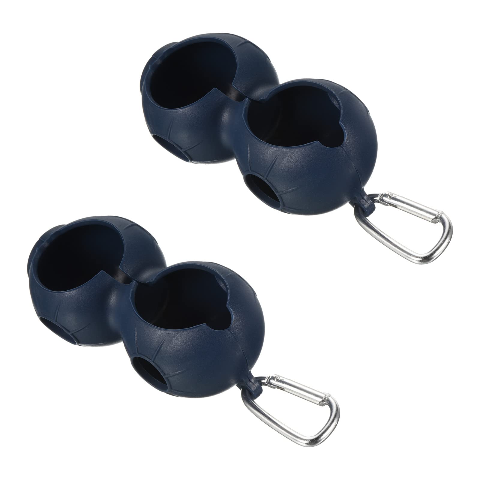 PATIKIL Golf Ball Holder, 1 Pack Silicone Balls Carrier Protective Portable Sleeve with Buckle for Golf Bag Belt, Blue