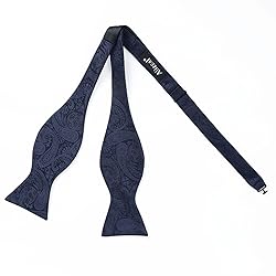 Alizeal Men Self-tied Paisley Bow Tie and Pocket