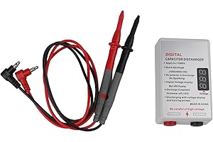 1000V Fast Discharge Pen for Electrician Voltage Tool, DC 5-1000V Capacitor Discharger with Digital Display, ABS Material, 10