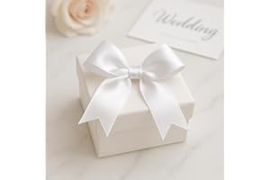 ZYTJ White Gift Wrap Bows - 50pcs 3.3 Inch Elegant Bows for Gift Wrapping, Party Decorations, Wedding Decor, Birthday Presents, Holiday Gifts, DIY Crafts, Baby Shower, Anniversary, Christmas, Gift Bags