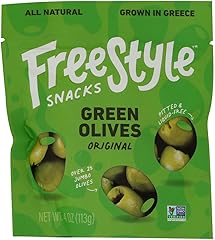 Freestyle Snacks Original Green Olives, 4 Ounce