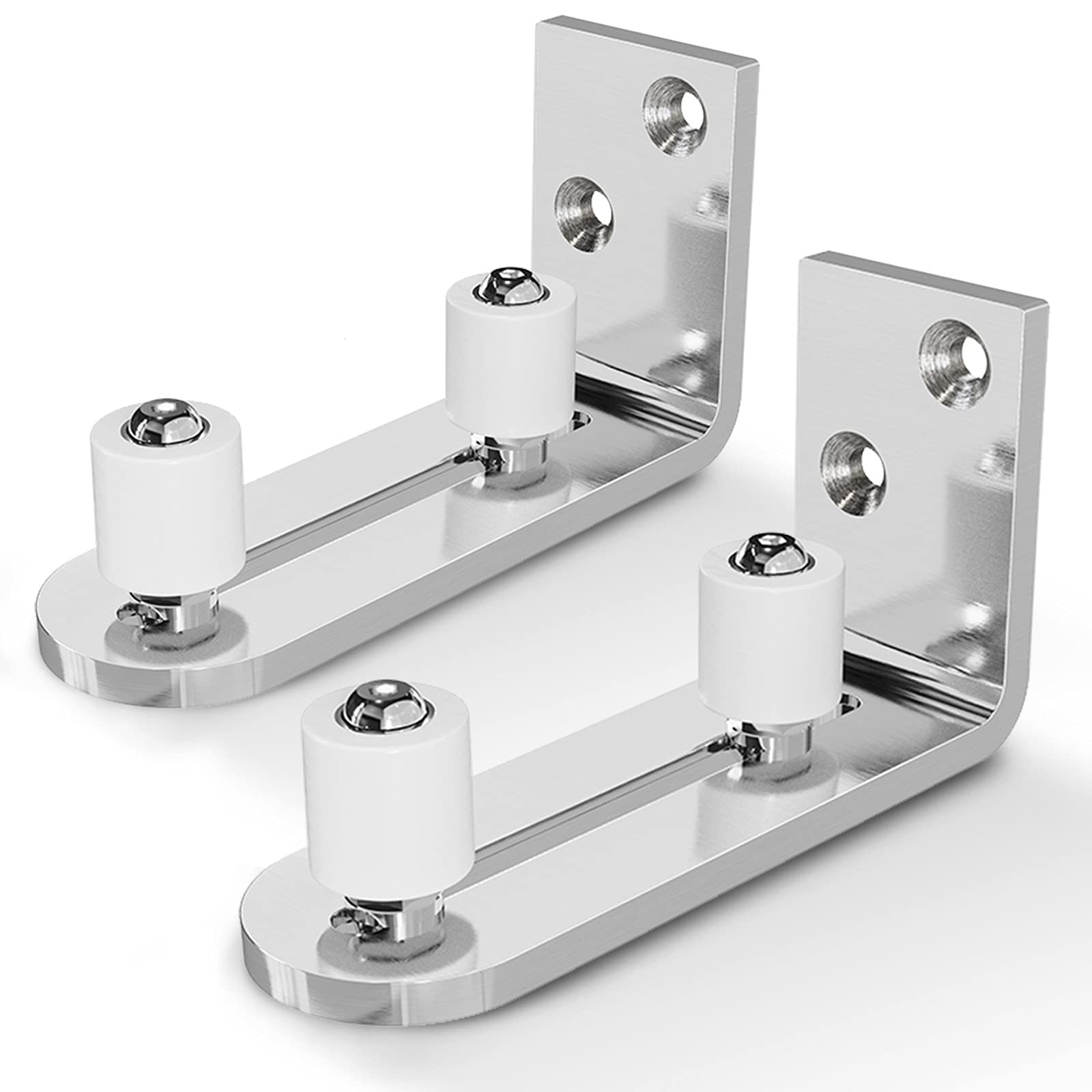 Photo 1 of EaseLife Sliding Barn Door Bottom Floor Guide,Ball Bearings Adjustable Stay Roller,Wall Mount System,Flush Flat Bottom Design