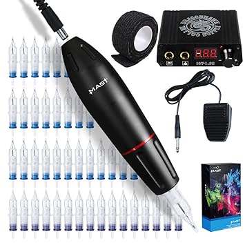 Amazon Com Dragonhawk Mast Rotary Tattoo Pen Machine Kit Power